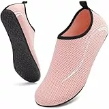 Sixspace Badeschuhe Damen Herren Wasserschuhe Schwimmschuhe Männer Frauen Strandschuhe Aquaschuhe Barfußschuhe für Strand,Pool,Meer,Wassersport,Tauchen,Surfen,Aqua Cycling(Rosa,40 EU)