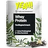 Whey Protein Pulver – Vanille – 1kg – 24g Protein pro Portion – nicht zu süß, nur natürliche Aromen – hochdosiert – in Deutschland produziert & laborgeprüft