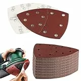 65 STK Schleifpapier Dreieckschleifer Schleifpapier Schleifblätter, 11 Loch Klett Schleifpads für Bosch, Mouse Schleifpapiere für Dreieckschleifer, 40 60 80 120 180 240 320 Körnung