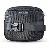 Proglobe Essential Nackenkissenhülle & Reisetasche – Kompakte Aufbewahrungs-Mesh-Hülle mit Druckverschluss, Tragetasche zur Befestigung an Gepäck, Rucksack oder Handtasche – Schwarz