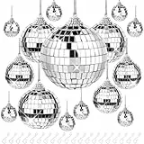 15 Stück Disco Spiegel Ball,Discokugel Spiegelkugel,Silber Disco Kugeln Dekoration,Hängenden Discokugeln,für Party, Karneval, Geburtstagsfeier, Dekoration Lichteffekt,(8/6/4/2cm)