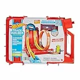 Hot Wheels Autorennbahn Benzinkanister, Stunt-und Rennaction für Spielzeugautos, mit Looping Track, Aufbewahrungsbox, Auto Spielzeug, Spielzeug ab 6 Jahre, HDX78
