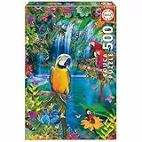 Educa - Puzzle 500 Teile für Erwachsene | Vögel in den Tropen, 500 Teile Puzzle für Erwachsene und Kinder ab 11 Jahren, Regenwald, Papagei (15512)