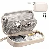 OrgaWise Kabeltasche Kabelorganizer Reisen Kabel Etui Elektronik Zubehör Organizer Tasche Universaltasche für Bag Accessories Handy Ladekabel, Powerbank, USB Sticks (RH2219C-Beige)