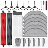 28 Stück Zubehör für Roborock S8 Pro Ultra Saugroboter, Ersatzteile 2 Hauptbürste 6 Staubbeutel 6 Wischpad 4 HEPA Filter 6 Seitenbürste 2 Reinigungszubehör 1 Schraubendreher 1 Wasserfilter Zubehörset