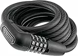 ABUS Kabelschloss Numero 5510C/180 - kompaktes Fahrradschloss mit Zahlencode für günstige Zweiräder und Kinderfahrräder - 10 mm Sicherheitslevel 3 - Schwarz