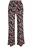 Tamaris Damen AOP Fließende Hose ALLEN Schwarz 34