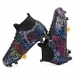 Kinder Fußball Stollen Jungen Fußballschuhe Mädchen Fußball Stollen Tacos De Futbol para Niños Jugend Outdoor Baseball Schuhe Turf High Top Fussballschuhe Kleinkind Fußballschuhe