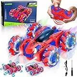 GOLDGE Ferngesteuertes Auto, 2.4Ghz 360° Spin Rc Auto 4WD Ferngesteuerte Autos mit Coolen LED, Rc Car Spielzeug ab 6-12 Jahre Jungen Mädchen für Indoor Outdoor
