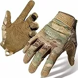 WTACTFUL Taktische Handschuhe Touch Screen Flexible Einsatzhandschuhe Tatical Gloves Herren Vollfinger für Outdoor Sport und Arbeit geeignet für Radfahren Wandern Radsporthandschuhe Tarnung XL