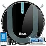 Proscenic 850T WLAN Saugroboter, Staubsauger Roboter, Alexa & Google Home & Appsteuerung, Saugroboter mit Wischfunktion, 3000Pa Saugleistung auf Teppichen und Hartböden, Schwarz+blau