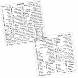SYNERLOGIC (2 sets) Mac OS + Word/Excel (for Mac) Shortcuts Stickers Bundle | No-Residue Laminated Vinyl Cheatsheet MacBook Keyboard Stickers 83 x 83 mm (Clear/Black, 2 sets)