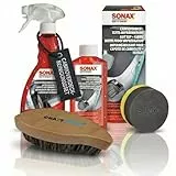 3 teiliges Cabrio-Verdeckreinigungs-Set: SONAX 250ml Cabrioverdeck Imprägnierung + Cabrioverdeckreiniger 500ml + Craft-Equip Lederbürste zur schonenden und gründlichen Reinigung ihres Cabrioverdecks