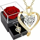 Ewige Rose,Konservierte Echte Blume,Haltbare Handgefertigte Rosen,Infinity Rosenbox,Romantisch Geschenkebox für Muttertag Valentinstag Weihnachten Ehefrau Frauen Großmutter Geburtstag Geschenk
