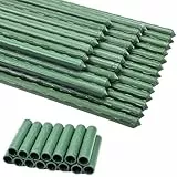 30 Stück Pflanzstäbe 11 mm x 40 cm Grüne Kunststoffbeschichteter Stahlkern Rostfrei Pflanzenstützstangen für Pflanzen Rankhilfe Gurken Tomatenstäbe für Kletterpflanzen Blumenhalter Rankstab