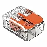 WAGO Verbindungsklemmen 221-412 | 2-polig, bis 4 mm², COMPACT Kabelverbinder mit Hebel für alle Leiterarten weltweit, bestätigte Anwendungssicherheit, 16 Stück