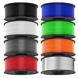 JAYO ABS Filament 1,75mm (8 Gemischte Farben) 230g*8, ANTI-WARPING/HOCHSCHLAGFESTES/HITZEBESTÄNDIGES, Maßgenauigkeit +/-0,03mm, 3D Drucker Filament