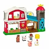Fisher-Price Little People Tierfreundlicher Bauernhof. Interaktives Spielset für Kinder von 1–5 Jahren. Englische, französische, deutsche, italienische und niederländische Ausgabe. JGX08