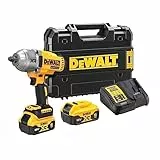 DEWALT XR Akku-Schlagschrauber DCF900P2T (18V, ½ Zoll Außenvierkant-Aufnahme mit Spreng- bzw. HOG-Ring, 1.396 Nm Anzugsmoment & 1.898 Nm Lösemoment, inkl. 2x 5.0Ah Akkus, Ladegerät & T-STAK Box)