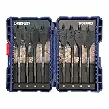 WORKPRO Holzbohrer-Set, flach, Sechskantschaft, Schnellwechsel, 12 mm, 16 mm, 18 mm, 20 mm, 22 mm, 25 mm, 28 mm, 32 mm, 8 Stück