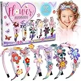 CITSKY Geschenk Mädchen 5 Jahre - Bastelset Mädchen 5-12 Jahre | Haar-Accessoires-Making Kit | Damit ihre eigenen einzigartigen DIY die Blüten Haaraccessoires herstellen können