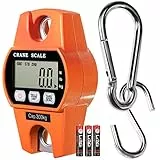 GRAM PRES Digitale Gepäckwaage Hakenwaage Küchenwaage Tragbare Hebewaage Industriewaage 300kg, für Koffer, Angeln, Jagd im Freien Waage, LCD Display