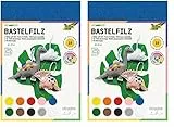 folia 520409 - Bastelfilz, mit feiner Wollqualität, 10 Blatt, 150 g/qm, 20 x 30 cm, sortiert in 10 verschiedenen Farben, klebefleckenfreie Verarbeitung - ideal für vielfältige Bastelarbeiten