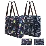 XUHN Einkaufstasche Faltbar 2 Stück Einkaufsbeutel Faltbar Einkaufstaschen Oxford-Stoff Faltbare Einkaufstasche Wiederverwendbare Tasche Faltbar für den Täglichen Einkauf Loading