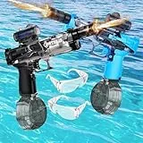 FORMIZON Elektrische Wasserpistole, 2 Pcs Große Kapazität Wasserpistole, Automatische Wasserpistole Elektrisch für Erwachsene und Kinder, Sommer Wasserspielzeug Für Pool, Strandparty (Blau+Schwarz)