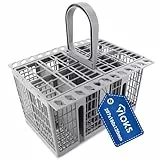 VIOKS Geschirrspüler Besteckkorb 3-teilig Ersatz für Whirlpоol Bаuknеcht 488000386607 Indesit Hotpoint C00386607 Besteckkasten für Unterkorb - Besteckkorb Spülmaschine & Körbe für Geschirrspüler