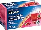 Meßmer Ländertee | Kanadische Süße Cranberry | 20 Teebeutel | Glutenfrei | Laktosefrei | Vegan