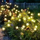 PATIOPIA 6 Stück Glühwürmchen Solarleuchten mit 10 LEDs, wasserdicht Solar Glühwürmchen Leuchte, Solarleuchten für den Außenbereich, Terrasse, Hof, Weg, Gartenkunst