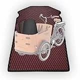 EVA Drive Premium Schutzmatte für Babboe Curve | Passgenaue Lastenrad Fußmatte aus Eva | Rutschfester Bodenmatte Teppich | Lastenrad Zubehör | Pflegeleicht & Umweltfreundlich Farbe Bordeaux