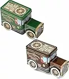 2 x Haeberlein Metzger Lebkuchen Express Grün und Braun Weinachtliche Spieluhr als Oldtimer mit Nürnberger Elisen Lebkuchen 2 x 200g