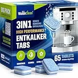 WoldoClean 3in1 Entkalkungstabletten Kaffeevollautomat 65 Stück Entkalker