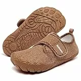 Heiiwarm Hausschuhe Kinder Junge House Indoor Schuhe Plüsch Leichtes Gewich Hausschuhe MäDchen Pantoffeln Kinder Braun 38
