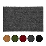 Carpido rutschfeste Kokosmatte - 50 x 80 cm Grau - Nachhaltige Naturfaser für den überdachten Außenbereich - 100% Kokos Fußmatte - Türmatte Eingang