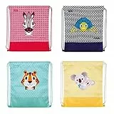 Herlitz® Schulrucksack Bag Cute Animals Jungen Schulranzen Rücktasche | Volumen 16L | Herren Damen Unisex Sport | Für Student Alltag geräumig Haltbar, multicoloured, Rozmiar uniwersalny, Casual