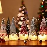 KUWUNG 5 Stück Wichtel Figuren Weihnachten Deko LED, Weihnachten Deko Wichtel, Weihnachtsdeko Mit Beleuchtet Led, Weihnachtsbaum Dekoration Geschenke Kinder Amerikanisch