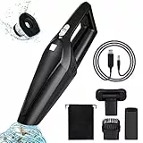 URAQT Autostaubsauger Handstaubsauger,120W Handstaubsauger Akku mit Waschbarer HEPA Filter Auto Gadget Reinigungsset 12v Staubsauger für Haus und Autoreinigung Auto Mini Staubsauger Stark Kabellos
