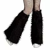 Boland - Beinwärmer Plüsch, ca. 50 cm lang, mit Gummizug, flauschig, schick, Karneval, Halloween, Fasching, Mottoparty, Verkleidung, Theater, Accessoire