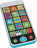 Simba 104010002 ABC Smartphone für Kinder, Spielzeughandy mit Licht, Sound, verschiedenen Melodien und Tiergeräuschen, für Kinder ab 12 Monaten Bunt