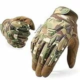 WTACTFUL Taktische Handschuhe,Tatical Gloves,Motorrad Handschuhe,Herren Touchscreen Motorradhandschuhe für Mountainbike, Motorcross,Klettern,Security,Wandern,Motorrad,Jagd Tarnung S