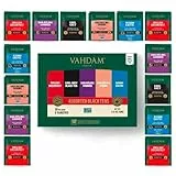 VAHDAM, Schwarzer tee Probierset | 5 Geschmacksrichtungen, 20 Teebeutel | Teesortenpackung, Langblatt Pyramide Schwarzer Teebeutel | Geschenke Für Frauen & Männer | SchwarzTee Sortiment