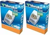 Menalux 2112 Staubsaugerbeutel für Rowenta RO 64, RO 6432, RO 63, RO 68/5 Staubbeutel Duraflow Synthetik, 1 Motorfilter, Weiß (Packung mit 2)