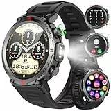 IFMDA Smartwatch-Herren-mit-Telefonfunktion - 1,45 Zoll Touchscreen Smart Watch, 110+ Sportmodus Fitnessuhr mit Herzfrequenzmonitor Schlafmonitor Schrittzähler für iOS Android, Geschenke für Männer