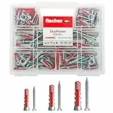 Fischer 544546 Duopower Kit Universaldübel mit Schraube, farblos.