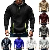TIMELYE Herren Hoodie Casual Kapuzenpullover Cargo Winterpullover Locker Streetwear Übergangsjacke Hoodie Herren Oversize Teenager Pullover Herren Mit Reißverschluss Und Aufdruck
