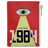 1984 Well Read buchinspiriertes Portemonnaie mit Rundum-Reißverschluss für Literaturliebhaber von Well Read - Veganes Kunstleder Clutch Geldbörse Damen