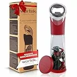 wortek Flaschenöffner mit Auffangbehälter - Bieröffner Bierflaschenöffner Kronkorken Sammler Bar Zubehör Bar Gadget Camping Zubehör - Männergeschenk Geschenk für Männer Geburtstagsgeschenk Mann Rot